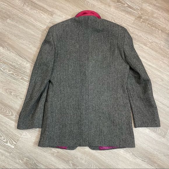 Point Zero Classic Fit Tweed Wool Blazer — Herringbone Print (Men’s 42R) - Picture 2 of 9